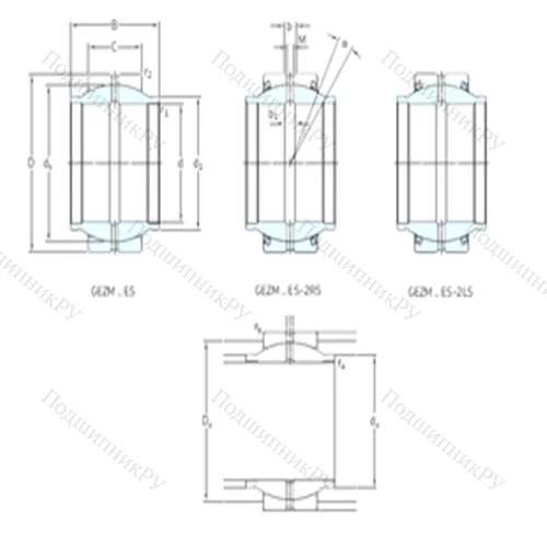 Подшипник скольжения сферический GEZM 100ES
