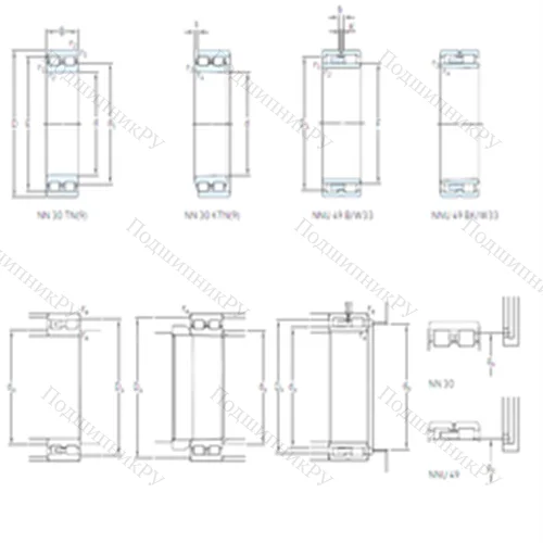 Подшипник роликовый радиальный NNU 4980 B/SPW 33 от производителя  SKF