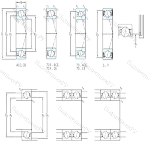Подшипник шариковый радиально-упорный S 71909 CE/HCP 4A от производителя  SKF