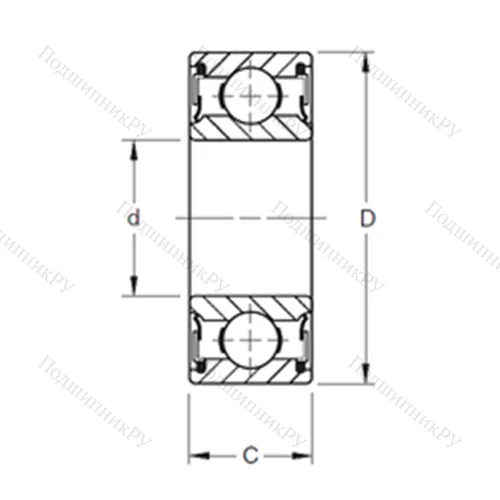 Подшипник шариковый радиальный W 200PP