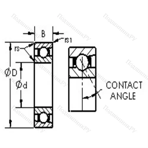 Подшипники шариковые радиально-упорные 71830AC от производителя  AST