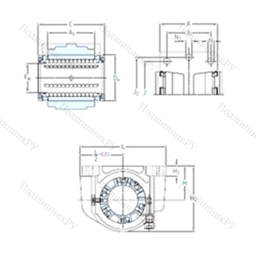 Подшипник шариковый линейный LUCE 25 от производителя  SKF