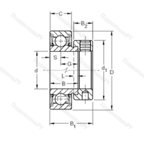Подшипник шариковый радиальный RA 014RR