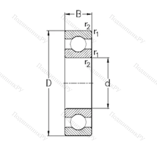 Подшипник шариковый радиальный 6244-M
