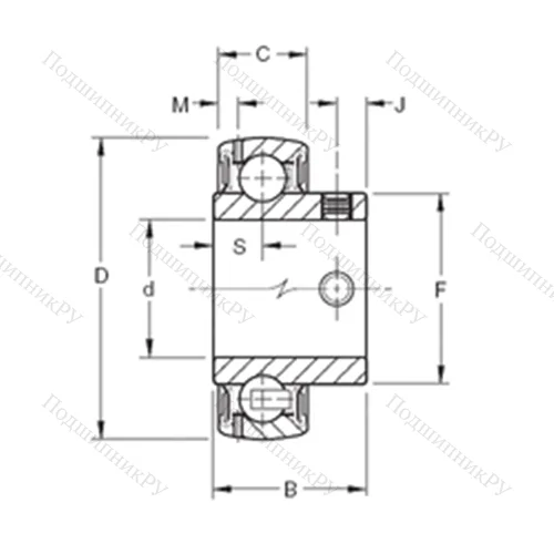 Подшипник шариковый радиальный GYAE 30RRB