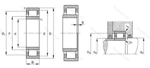Роликовый цилиндрический подшипник NU 2315 ETVP 2 от производителя  FAG