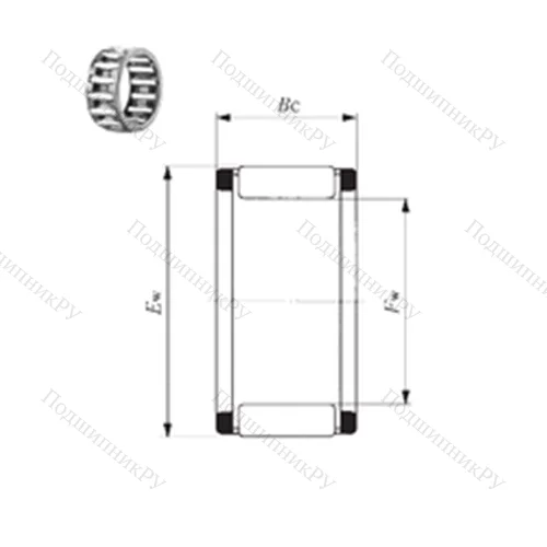 Подшипник игольчатый радиальный KT 182411,6 EG