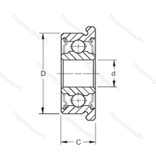 Подшипник шариковый радиальный F 688-2RS