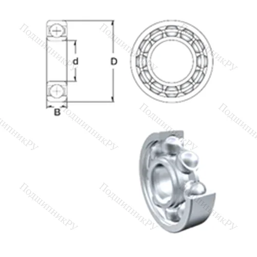 Подшипник шариковый радиальный R 166 от производителя  ZEN