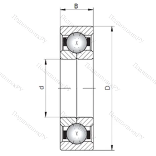 Подшипник шариковый радиально-упорный QJ 1032 от производителя  CX