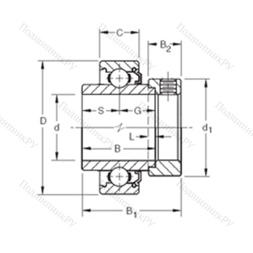 Подшипник шариковый радиальный 1010KL
