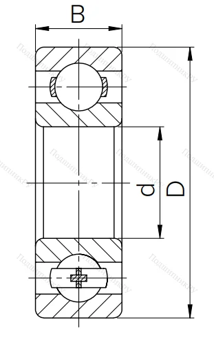Шариковый однорядный подшипник 124 (6024) в Севастополе