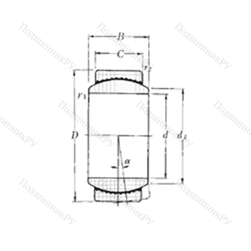 Подшипник скольжения сферический SAR 4-40