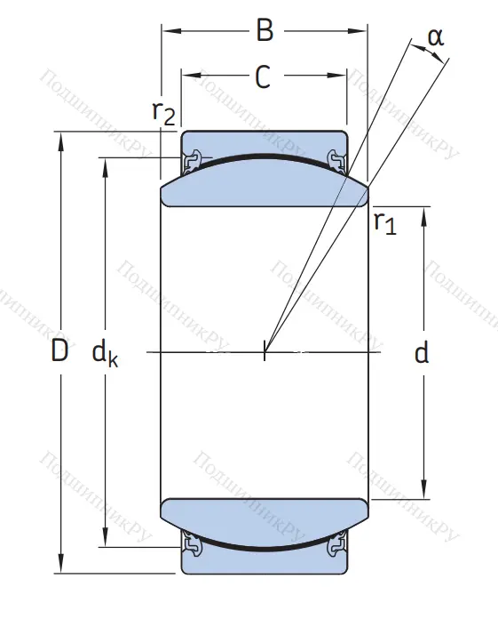 Шарнирный подшипник GE 35 TXE-2LS