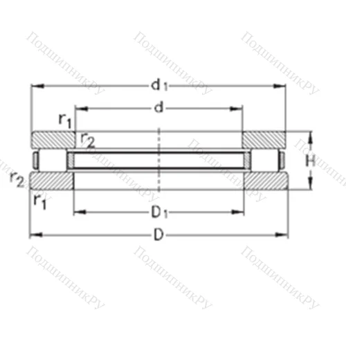 Подшипник роликовый упорный 81134-TVPB от производителя  NKE
