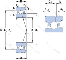 Подшипник 71924 ACB/P 4AL