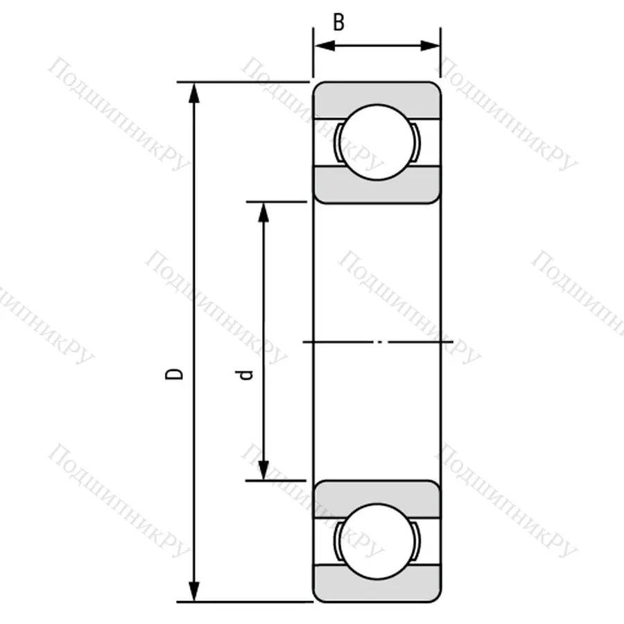 Подшипник  17 (607) размер 7x19x6
