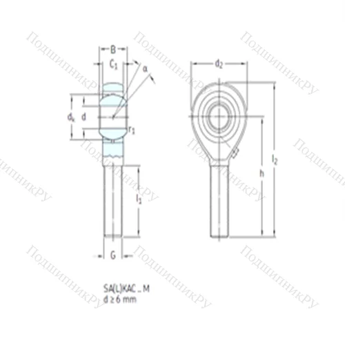 Подшипник скольжения сферический SAKAC 20M
