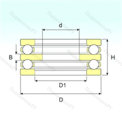 Подшипник шариковый упорный 52234 M от производителя  ISB