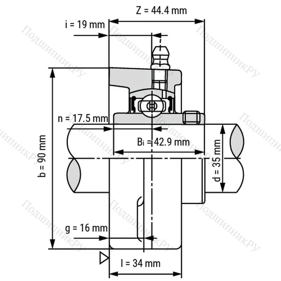 Подшипниковый узел UCFL 207 - Вал: 35 мм