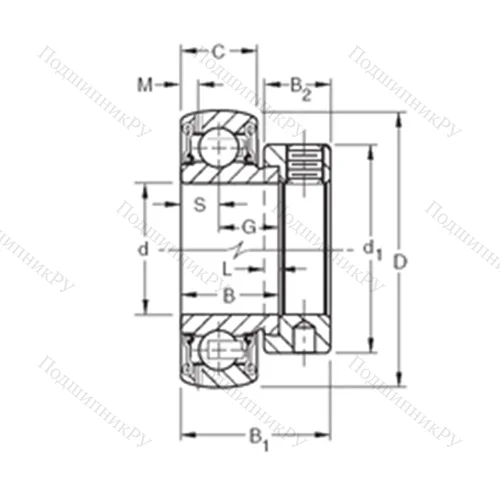 Подшипник шариковый радиальный GRAE 30RRB