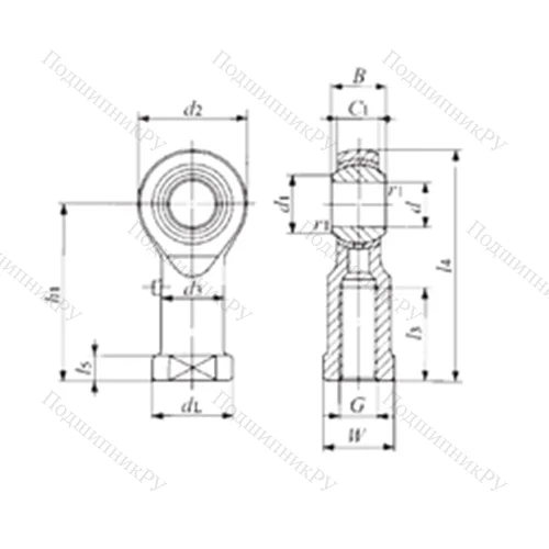 Подшипник скольжения сферический PHS 18 от производителя  IKO