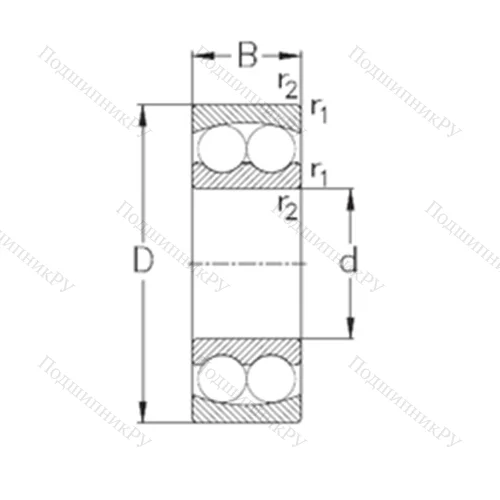 Подшипник шариковый радиальный самоцентрирующийся 1224