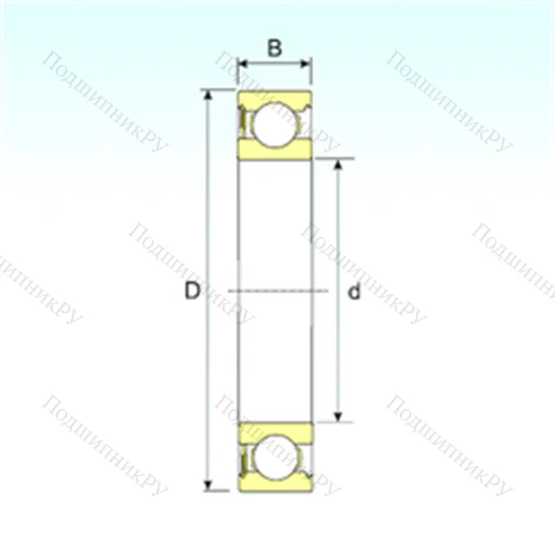 Подшипник шариковый радиальный 6014-RS от производителя  ISB