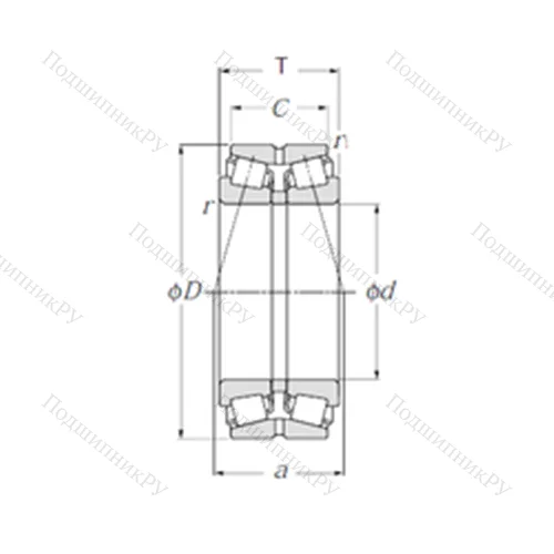 Подшипник роликовый радиально-упорный 413056 от производителя  NTN Подшипник роликовый радиально-упорный 413056 от производителя  NTN