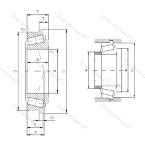 Подшипник роликовый радиально-упорный BT 1-0343A/Q
