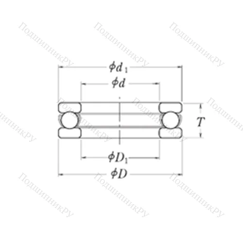 Подшипник шариковый упорный XLT 4