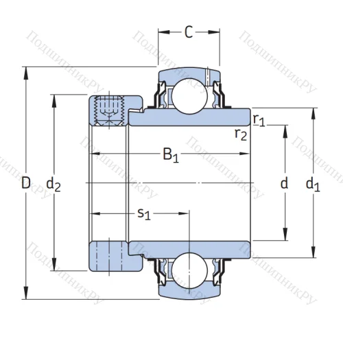 Корпусный подшипник YEL 204-2F в Севастополе