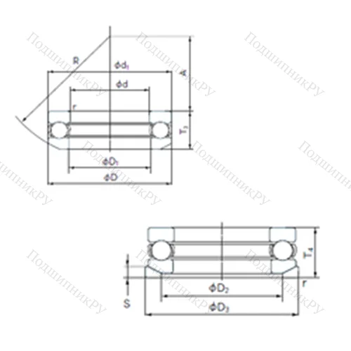 Подшипник шариковый упорный 53340U от производителя  NACHI Подшипник шариковый упорный 53340U от производителя  NACHI