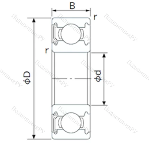 Подшипник шариковый радиальный 6014NKE