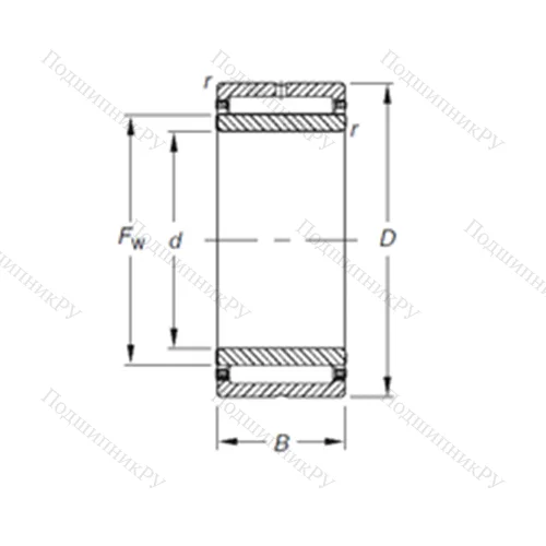 Подшипник игольчатый радиальный NA 4919