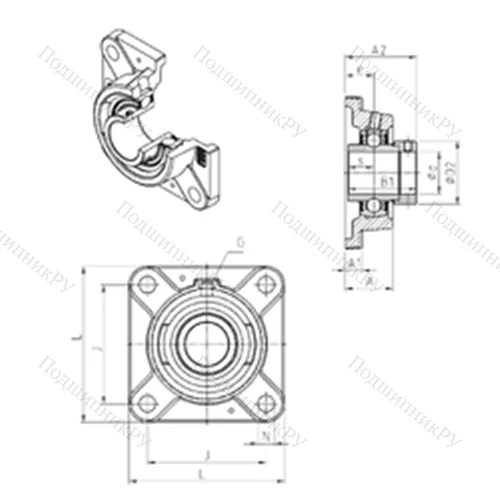 Подшипниковый узел шариковый радиальный EXFE 210