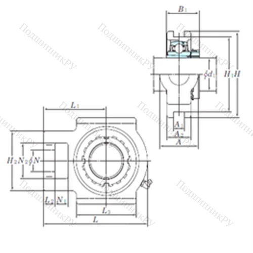Подшипниковый узел шариковый радиальный