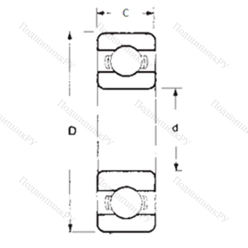 Подшипник шариковый радиальный 1605 от производителя  FBJ