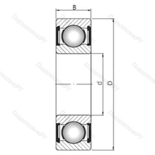 Подшипник шариковый радиальный 61832 ZZ от производителя  CX