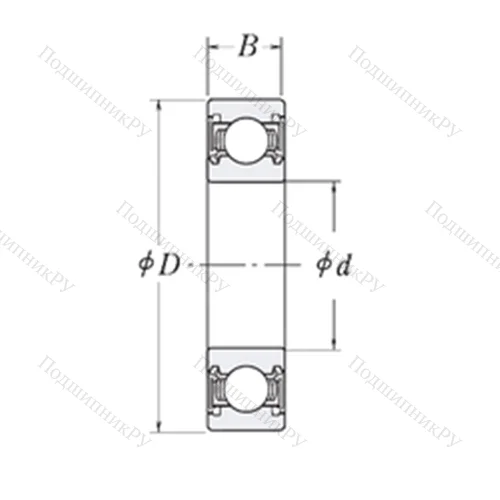 Подшипник шариковый радиальный MJ 1.1/2-2RS
