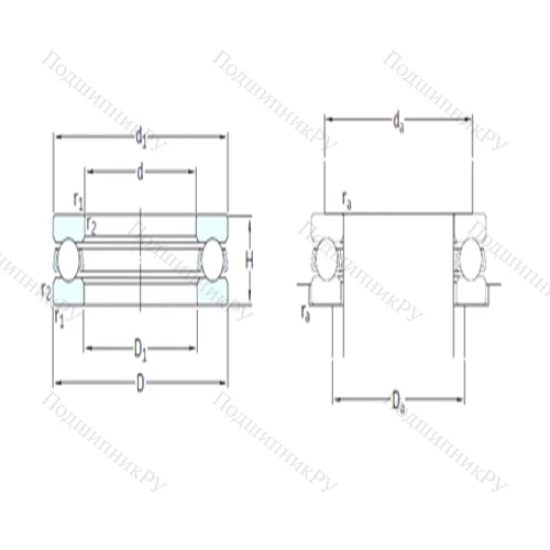 Подшипник шариковый упорный 51203 от производителя  SKF