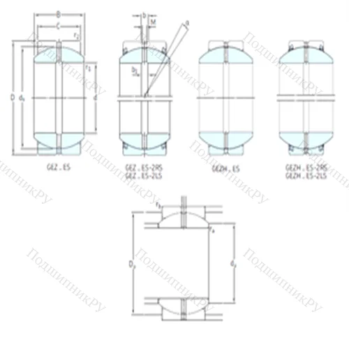 Подшипник скольжения сферический GEZ 212ES