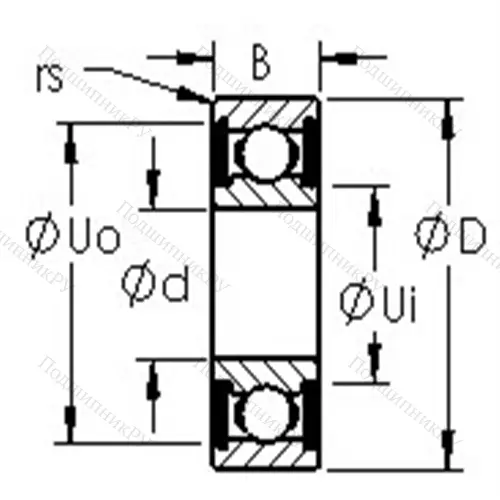 Подшипники шариковые радиальные однорядные 6019-2RS от производителя  AST