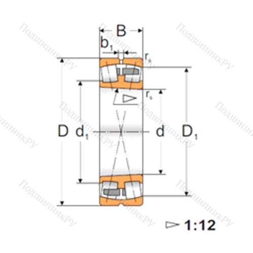 Подшипник роликовый радиальный самоцентрирующийся 22326K