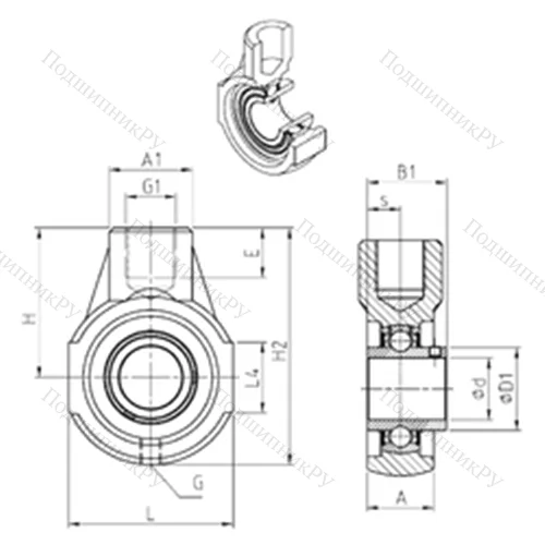 Подшипниковый узел шариковый радиальный UCEHE 210