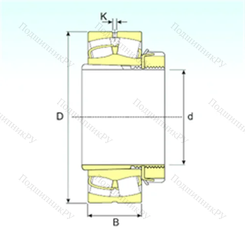 Подшипник роликовый радиальный самоцентрирующийся 22226 EKW 33+H 3126 от производителя  ISB