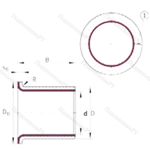 Подшипник скольжения EGF 12170-E 40
