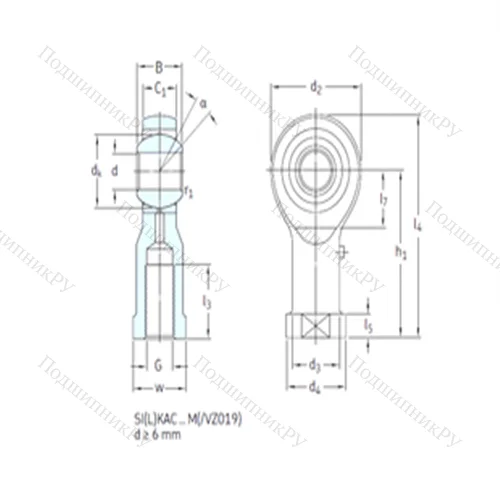 Подшипник скольжения сферический SIKAC 25M