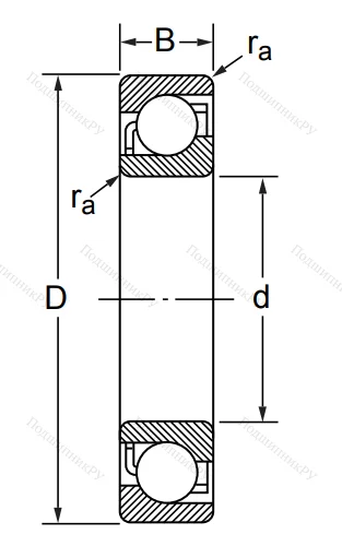 Радиально-упорный шариковый подшипник 7312 ACM/DF (346312 Л  ГОСТ) в Севастополе