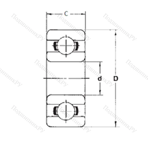 Подшипник шариковый радиальный 620XZZ от производителя  FBJ